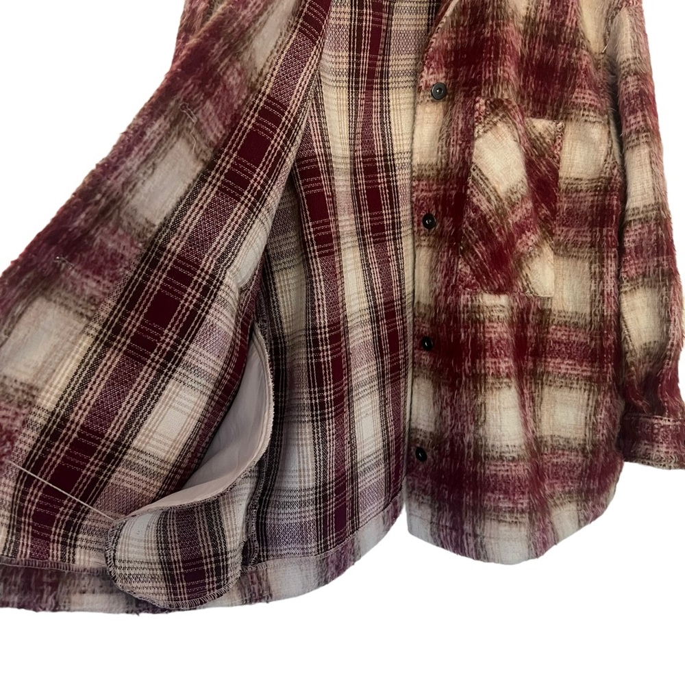 ZARA Plaid Overshirt Shacket Jacket Size L - Picture 8 of 16